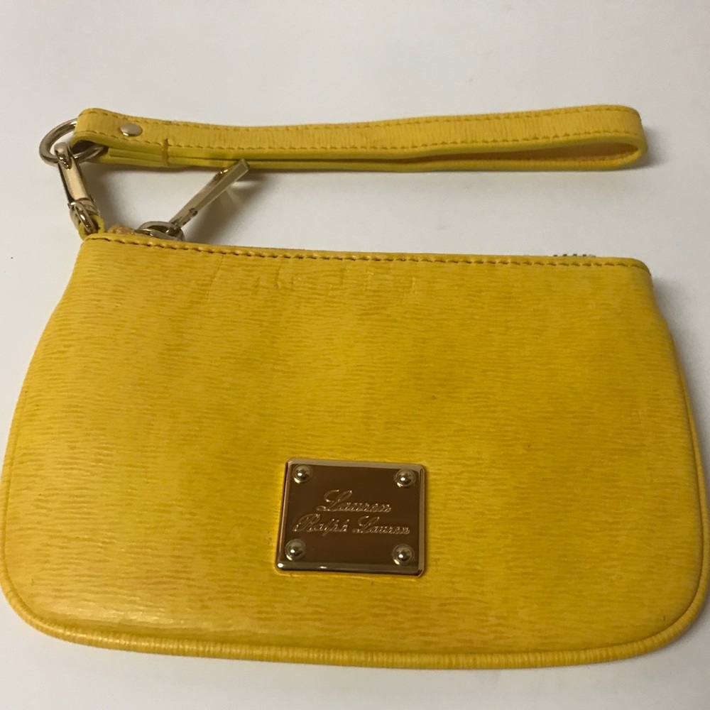 Lauren Ralph Lauren yellow wristlet